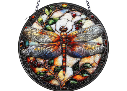 Dragonfly Stained Window Hanging Suncatcher, Memorial Sympathy Gift