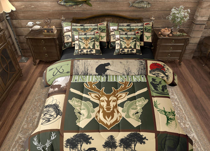 Erosebridal 7-Pieces Fishing and Hunting Bedding Set Twin Size