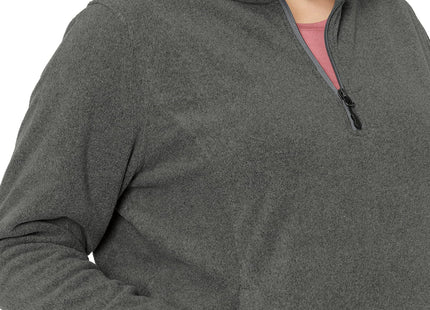 Amazon Essentials Women's Classic-Fit Long-Sleeve Quarter-Zip Polar Fleece Pullover Jacket, Charcoal Heather, XX-Large