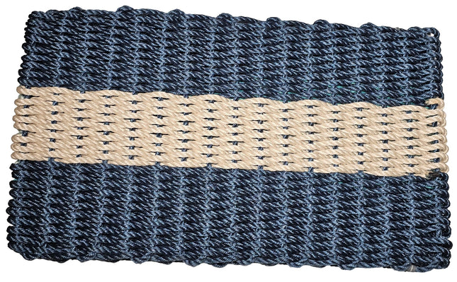 Maine Lobster Rope Doormats, Outdoor Doormat, Navy-Light Tan-Navy, 24"x36"