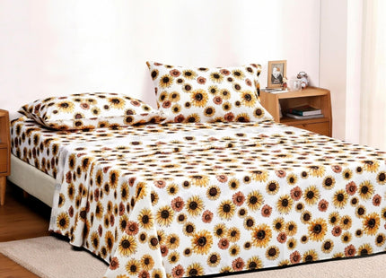 Virah Bella 4-Piece King-Size Printed Microfiber Bed Sheet Set - Woodland Bear - Grey