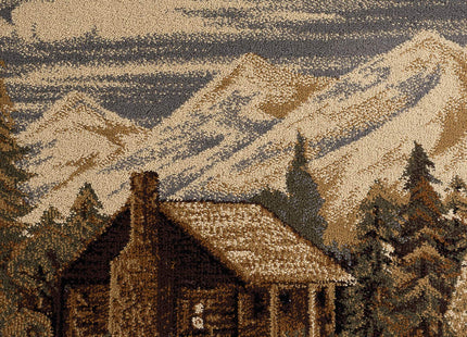 Lakeside Retreat Red 5x7 Area Rug Cabin for Living for Living Room - Bedroom and DiningRoom - Lodge, Cabin Farmhouse Stye Rustic Indoor Carpet