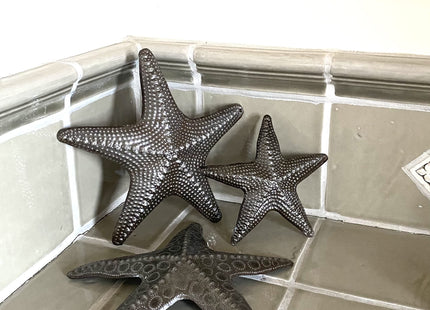 It's Cactus Starfish, Set of 3, Sea Life Nautical Home Decor, Recycled Wall Art 8x8 and 5x5 Inches, Haitian, Decorative, Plaque