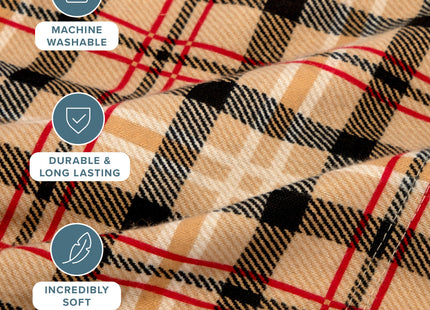 Bare Home Flannel Sheet Set Prints (Queen, Red Lodge Plaid)