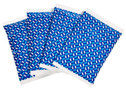 Amazon Basics Reusable Ice Pack for Lunch Boxes, Keep Cold, Lightweight, BPA Free, 6.7" x 4.3", Blue, Pack of 4