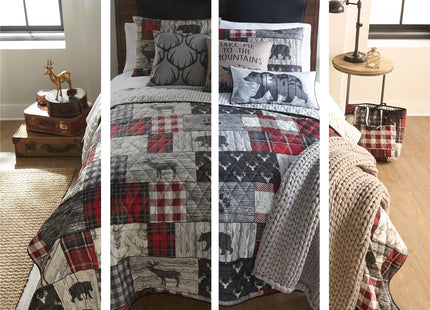 Donna Sharp Twin Bedding Set - 2 Piece - Timber Lodge Quilt Set, 68" x 90"