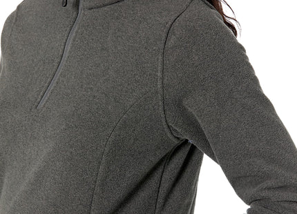 Amazon Essentials Women's Classic-Fit Long-Sleeve Quarter-Zip Polar Fleece Pullover Jacket, Charcoal Heather, XX-Large