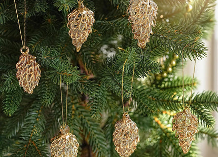 Spun Glass Pinecone Christmas Ornaments for Tree