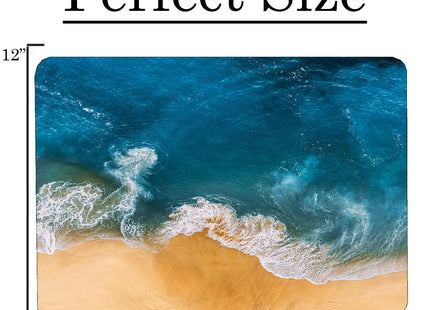 Coastal Shoreline Waves Sandy Beach Kitchen Glass Cutting Board Ocean Decorative Gift (Waves)
