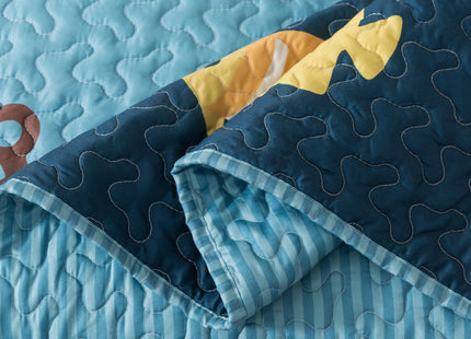 Soul & Lane - Ocean Fish Quilt Set, Kids Sea Bedding, Twin with 1 Sham