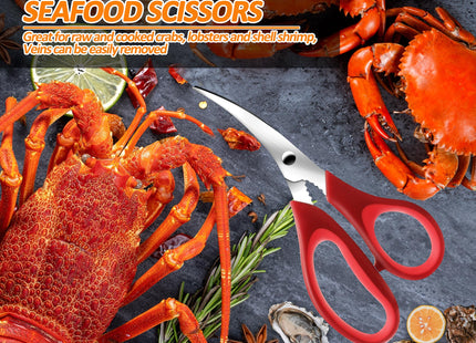 Seafood Crab Crackers and Tools, 21 Pcs Crab Leg Crackers Tools, Lobster Crackers and Picks Set, Crab Utensils Seafood Tools, Crab Forks Scissors Lobster Shellers, mobzio Nut Cracker Set for Crab Legs