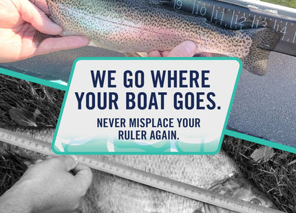 36" Fish Measuring Ruler Sticker | Transparent Waterproof Decal Tape | Made in USA | Large Bold Easy Read Markings | Boat, Kayak, Net, Cooler, Table Compatible | Marine Grade Adhesive | Easy Install
