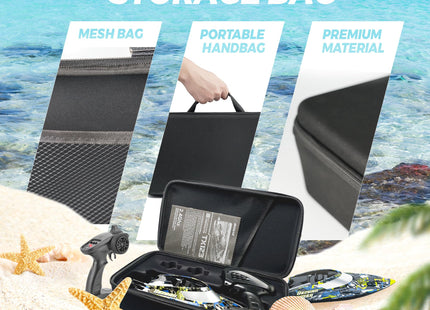 BEZGAR TX123 Remote Control Boats - Fast Speed RC Boat 32+ KPH with Suitcase for Lakes & Pools & Salt Water