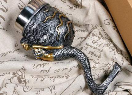 Fantasy Mermaid Octopus Wine Goblet - Sparkling Silver Tail Chalice Cup