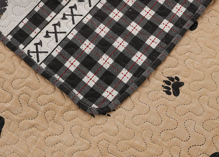 ARL HOME Rustic King Size Quilt Set - Red Buffalo Plaid Patchwork, Lightweight, Reversible Bedspread & Coverlet, Perfect for Lodge & Cabin Bedding