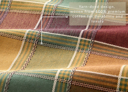 Threadmade Autumn Acres Plaid Tablecloth, Multicolor - 52" W x 70" L