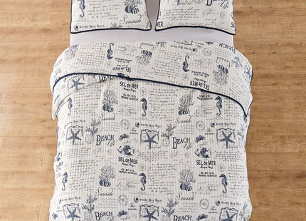 Levtex Home Beach Life Twin Cotton Quilt Set