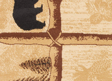 Rug Empire Rustic Lodge Area Rug, Bear Cabin, 63" x 87"