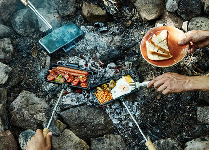 Uno Casa Double Pie Iron XL | Cast Iron Campfire Sandwich Maker for Camping