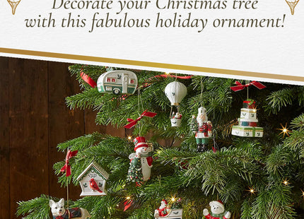 Spode Christmas Tree Chickadee Ornament - Festive Hanging Decorations