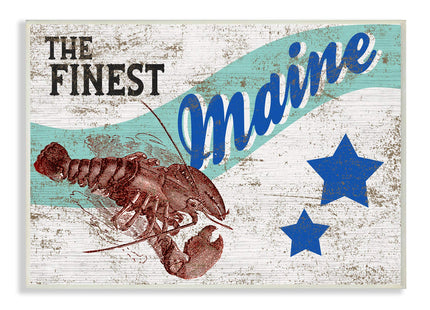 The Stupell Home Décor Collection Rustic Americana Star Crate Finest Lobster Maine State