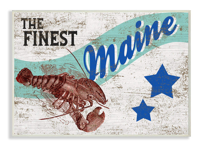 The Stupell Home Décor Collection Rustic Americana Star Crate Finest Lobster Maine State