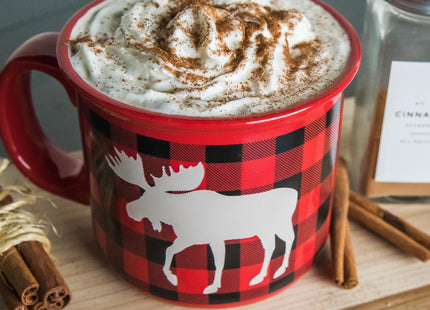 Lazy One Novelty Mugs, Funny Gift Mug for Family, Friends, or Coworkers in your Office, Camping (Moose Plaid)