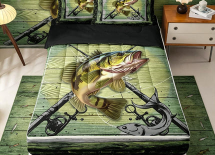 Feelyou Fishing Hunting Pike Comforter Set Full Size Girls Boys