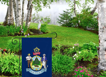 Maine State Garden Flag 12x18 Inch Double Sided Polyester Maine Flags for Outdoor Yard Garden Patio Porch Decorations