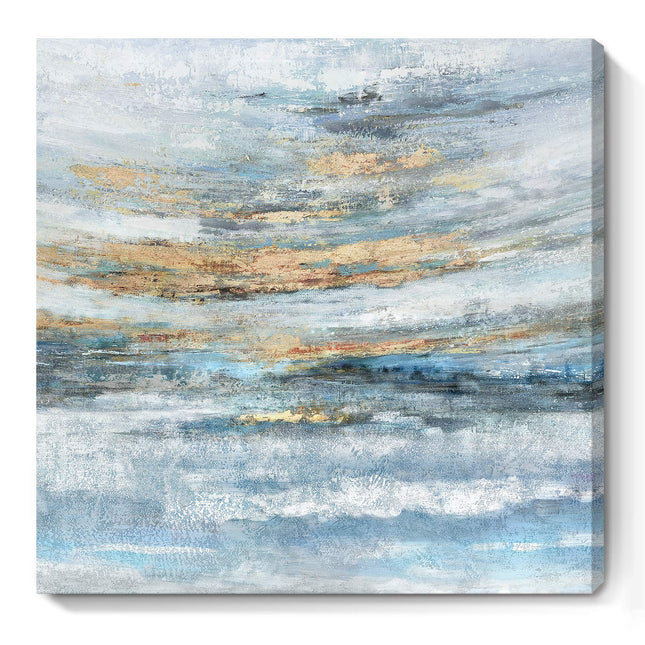 Nicetop Blue Ocean Canvas Wall Art 13.3x13.3 Bathroom Coastal Décor
