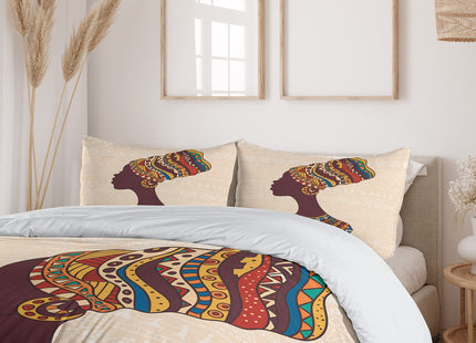 Ambesonne Fantasy Duvet Cover Set, Antique Old Trunk in Ocean Waves with Magic Bird Pirate Boat Picture, Decorative 3 Piece Bedding Set with 2 Pillow Shams, King Size, Caramel Mint