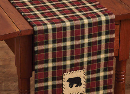 Park Designs Concord Black Bear Table Runner 13" x 36"