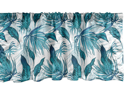 Ambesonne Nautical Window Valance, Pastel Toned Sea Shell Starfish Mollusk Seahorse Coral Reef Motif Design, Rod Pocket Curtain Valances for Kitchen Bedroom, 54" X 12", Tan Turquoise