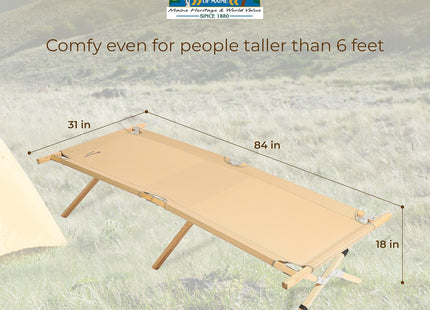 BYER OF MAINE, 375 lbs Capacity, Maine Heritage Cot, Folding Camping Cot