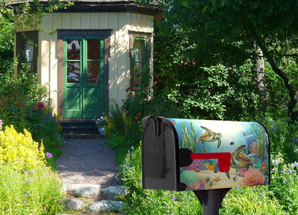 Dacawin Summer Sea Turtle Mailbox Covers Magnetic Nautical Ocean Themed Mailbox Cover Standard Size 21x18 Inch Seasonal Outdoor Decoration Letter Post Box Wrap for Garden Yard