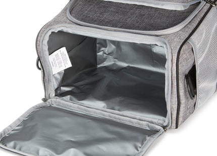 Amazon Basics Leakproof Reusable, Portable Soft Insulated Cooler Lunch Bag, Stays Cold for Hours, 24 Can Capacity, Adjustable Shoulder Strap, Gray