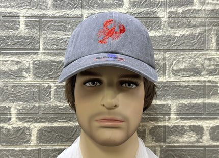 Horpe Lobster Baseball Cap, Seafood Gifts for Summer BBQ, Washed Gray