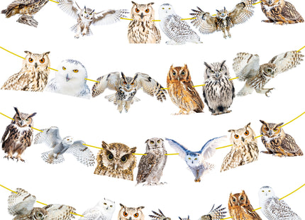 4pcs Owl Theme Banners Owl Party Decorations Woodland Animal Party Supplies for Woodland Forest Animal Birthday Party Baby Shower Supplies