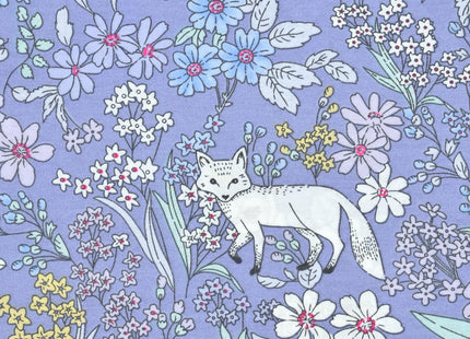 J-pinno Fox Deer Woods Flowers Forest Animals Twin Sheet Set Girls Kids Teens Bed Bedroom Decoration Gift, 100% Cotton, Flat Sheet + Fitted Sheet + Pillowcase Bedding Set (36, Twin)