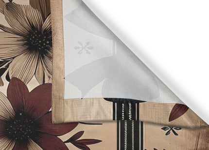 Ambesonne Woodland Kitchen Curtains, Modern Scandi Deer and Leafy Floral Huddle on Farmhouse Rustic Back, Window Drapes 2 Panel Set for Kitchen Cafe Decor, 55" x 36", Caramel Beige Dark Teal