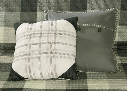 Madison Park Cabin Lifestyle Plaid Quilt Set, 6PC Full/Queen Coverlet