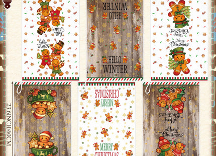 Hahafelt 6 Pcs Christmas Kitchen Towels Gingerbread Dish Cloth