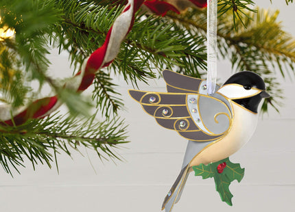 Hallmark Keepsake Christmas Ornament 2020, Beautiful Black-Capped Chickadee, Porcelain (3499QK1361)