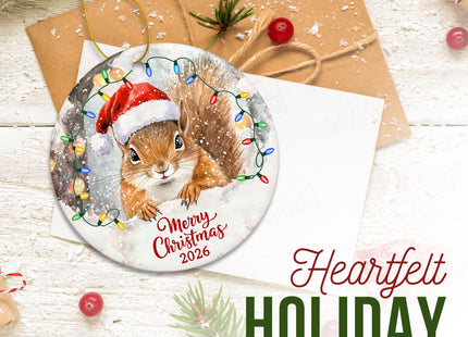 ZAGKOO Squirrel Christmas Ornament, Funny Squirrel Gift for Squirrels Lover