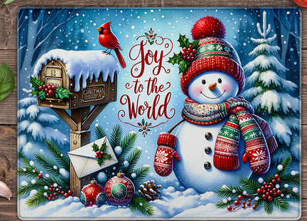 Kathfly Christmas Snowman Cutting Board for Kitchen Counter Decorations