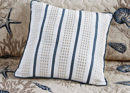 Madison Park Cottage Coastal Starfish Blue King Bedspread Set, 6pc
