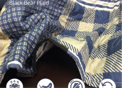 Virah Bella 3 Piece Full/Queen Cabin Quilt Bedding Set - Midnight Star - Rustic Country Reversible Patchwork Comforter Set with Decorative Pillow Shams