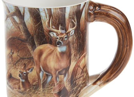 Rustic Retreat Whitetail Deer Sculpted Mug