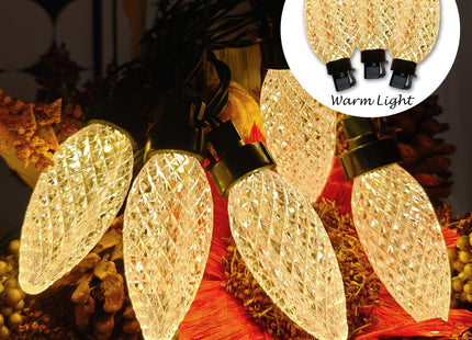 AWQ 20 LED 41 FT Christmas String Lights Oversize Pinecone for Xmas Decor