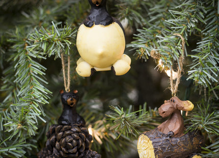 Slifka Sales Co. Bear & Moose Driving Christmas Ornaments 3 Piece Decorative Set